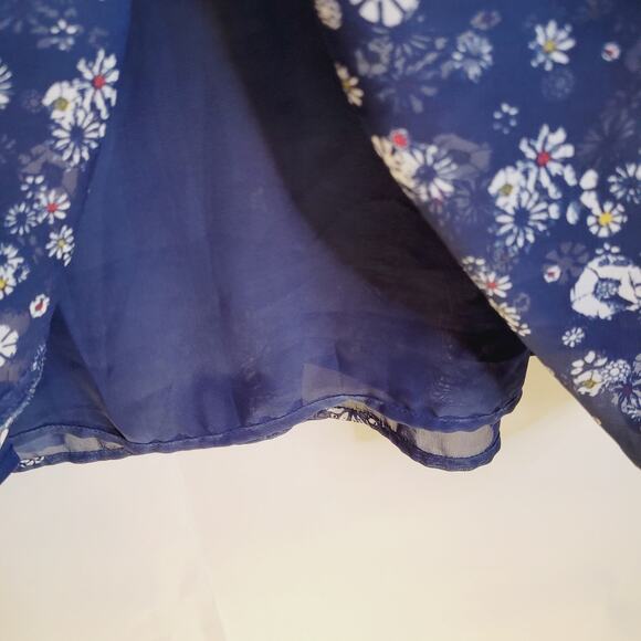 Jason Wu for Target blue mixed print floral flowy sleeveless dress - Picture 8 of 11